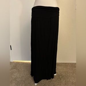Stretchy cotton long skirt
